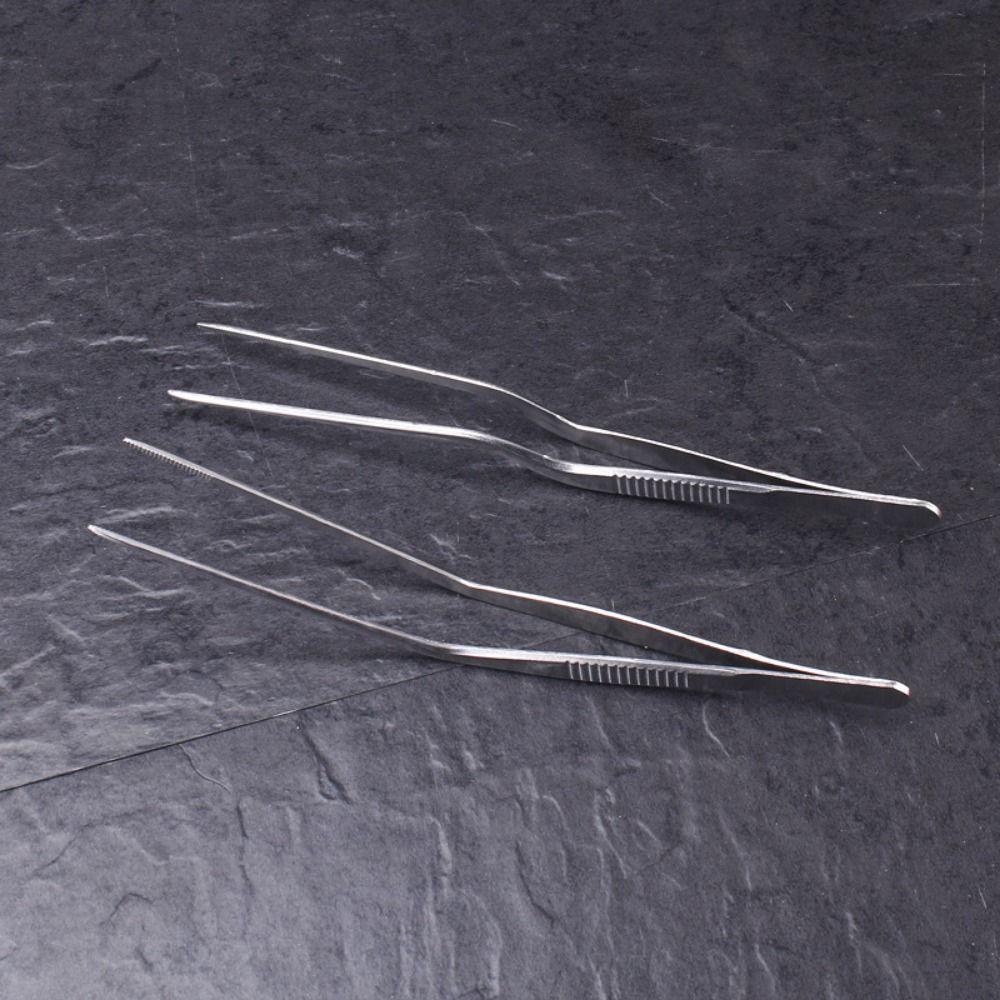 14/16/20cm Food Clip Precision BBQ Tweezer Kitchen Chef Tongs Tweezers  Barbecue Cooking