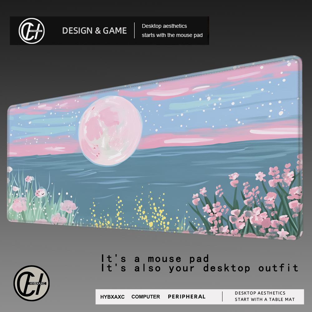 HYBXAXC Simple Oil Painting Mouse Pad Large Rubber Antislip PC Desk Accessories Mousepad for Gamer Keyboard Mats Decor Mat
