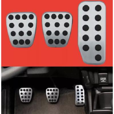 For 2009- Honda Fit Manual Pedals Set Gas Brake Clutch Pedal Pad Cover Kit