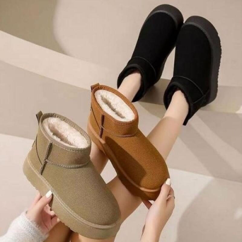 Suede Women s Fur Boots Fur Walker Winter Boots Suede fur boots khaki 240 5500₽