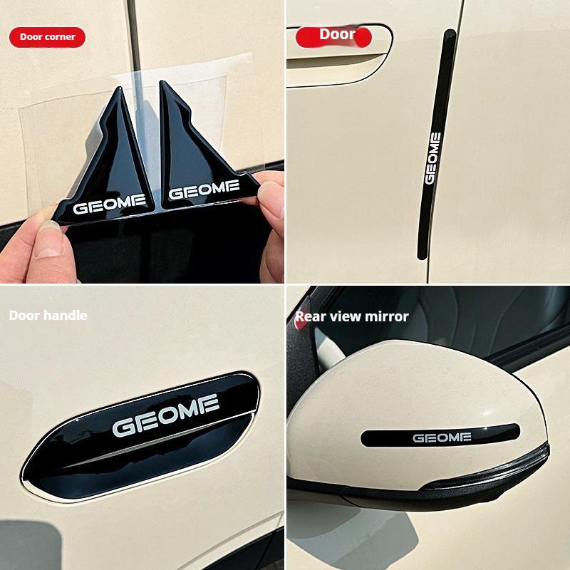 For Geely EX2 Door Edge Guard Door Corner Anti-collision Sticker Anti Collision Sticker for Rearview Mirror PVC Car Accessories