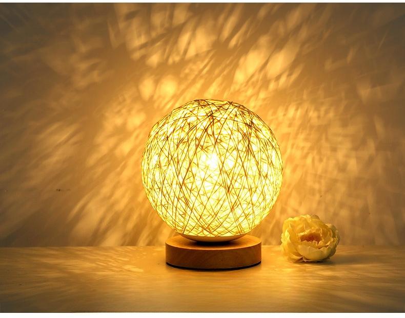 1 Stück Hanfkugel Rankenkugel Lampe LED Nachtlicht Schreibtisch Sternenhimmel Leuchtende Umgebungsbeleuchtung Kindergeschenk USB Schreibtischlampe Schlafzimmer