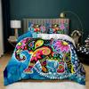 Boho Elephant Duvet Cover Set Bohemian Mandala Elephant Bedding Set Safari Animal Indian Exotic Queen King Polyester Quilt Cover