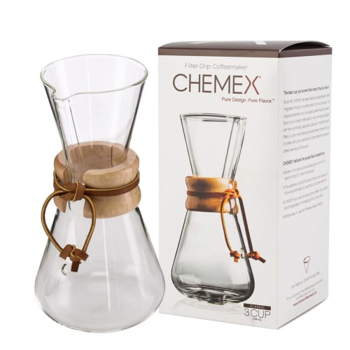 CHEMIX Chemex Coffee Maker, 3 Cups, CM-1C, New Life