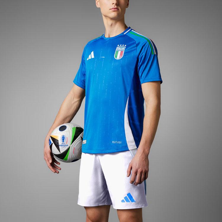 adidas Italy 2024 Home Authentic Jersey Blue Men Streetwear IN0658