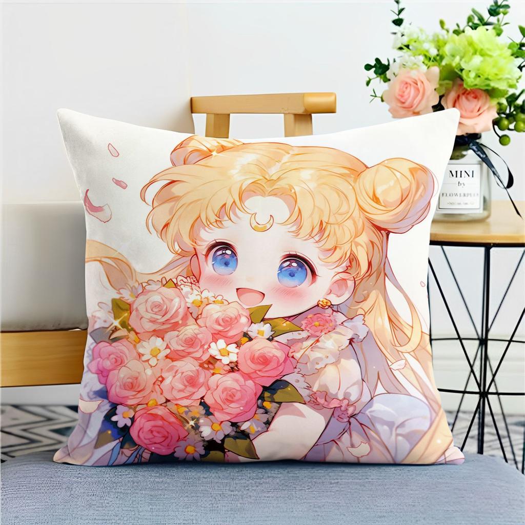 Cartoon Pillow, Pink and Cute, Ice Moon Hare Animation Peripheral Room Sofa Decorative Pillow