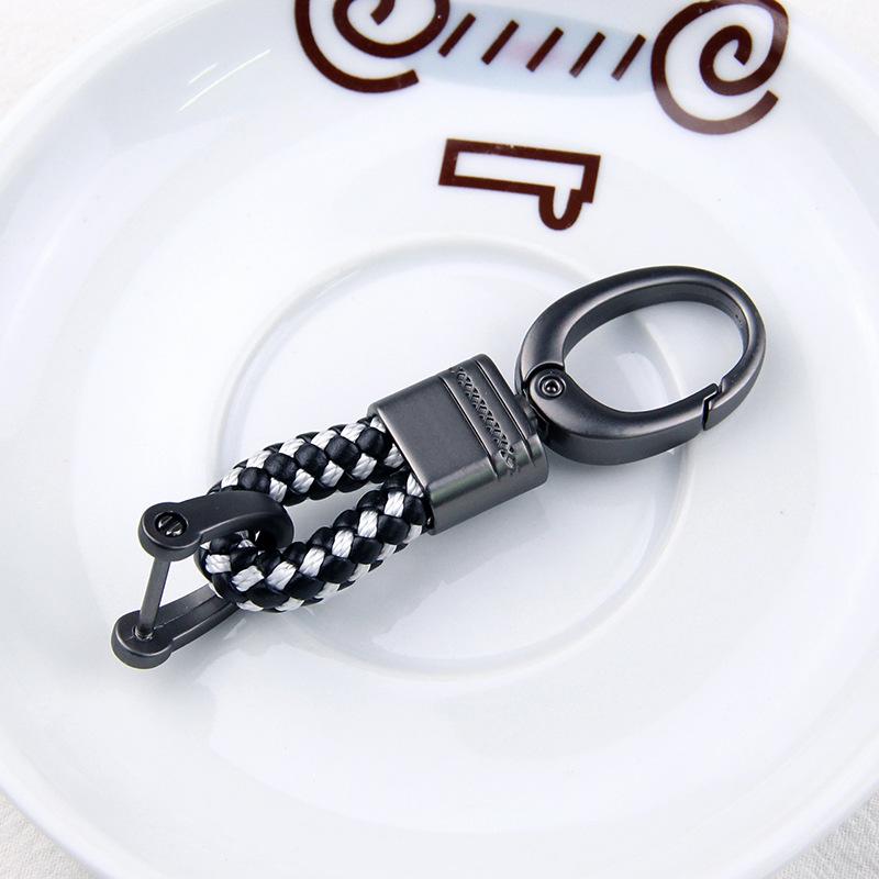 Braided Rope Sub-Gun Printing Keychain Men'S And Women'S Waist Hanging Big Head Chain General Car Key Bag Accessories