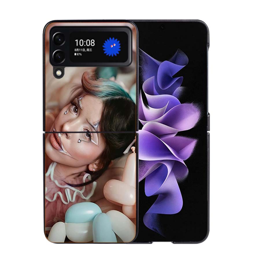 Melanie Martinez Phone Case For Samsung Z Flip 7 6 5G Galaxy Z Flip4 Z Flip5 Z Flip3 Coque Black Hard PC Shell Protective Cover