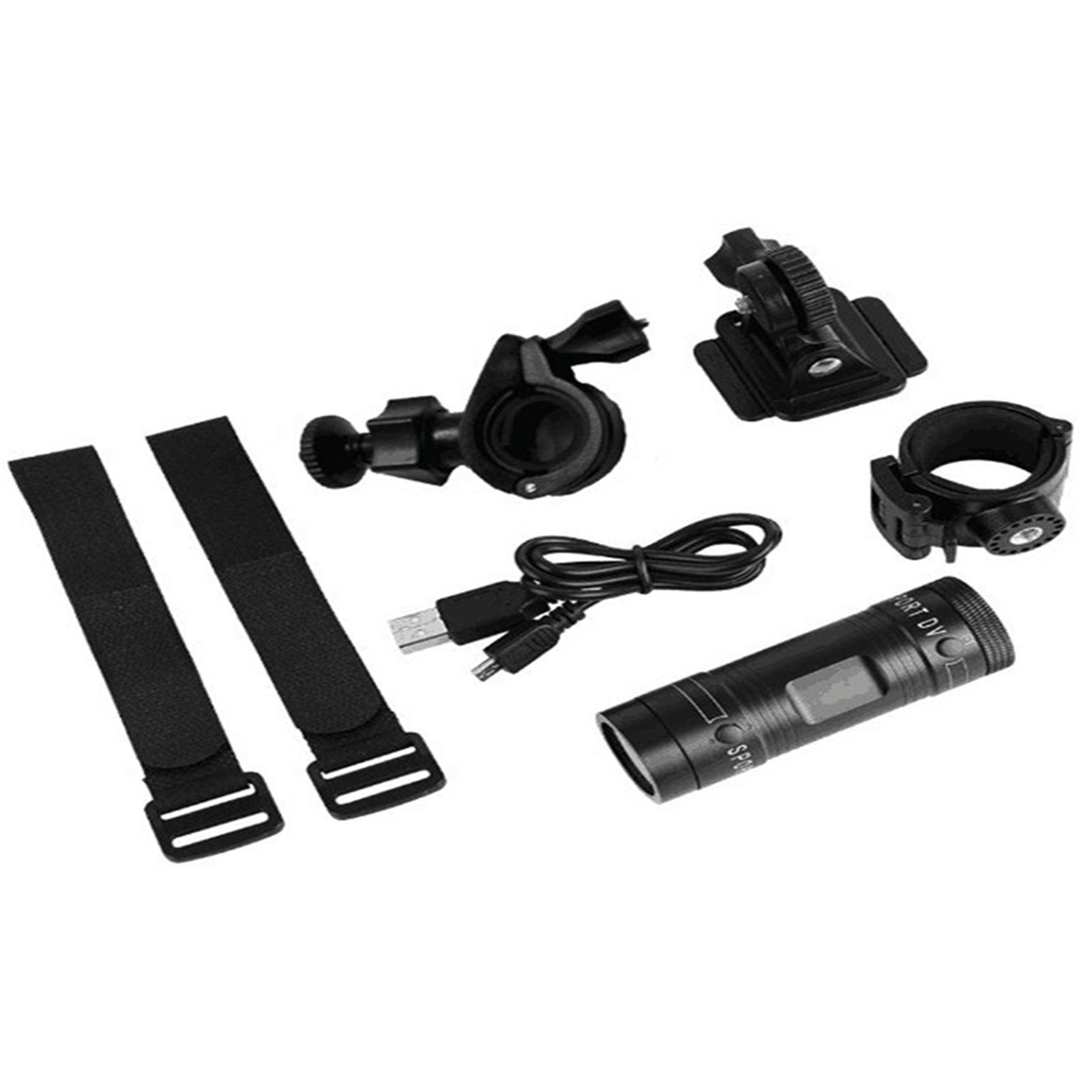 

Відкритий HD 1080P Спортивна камера Екшн-камера Велосипед Мотоциклетний шолом Рекордер Водонепроникний із вбудованою картою SD 16G чорний