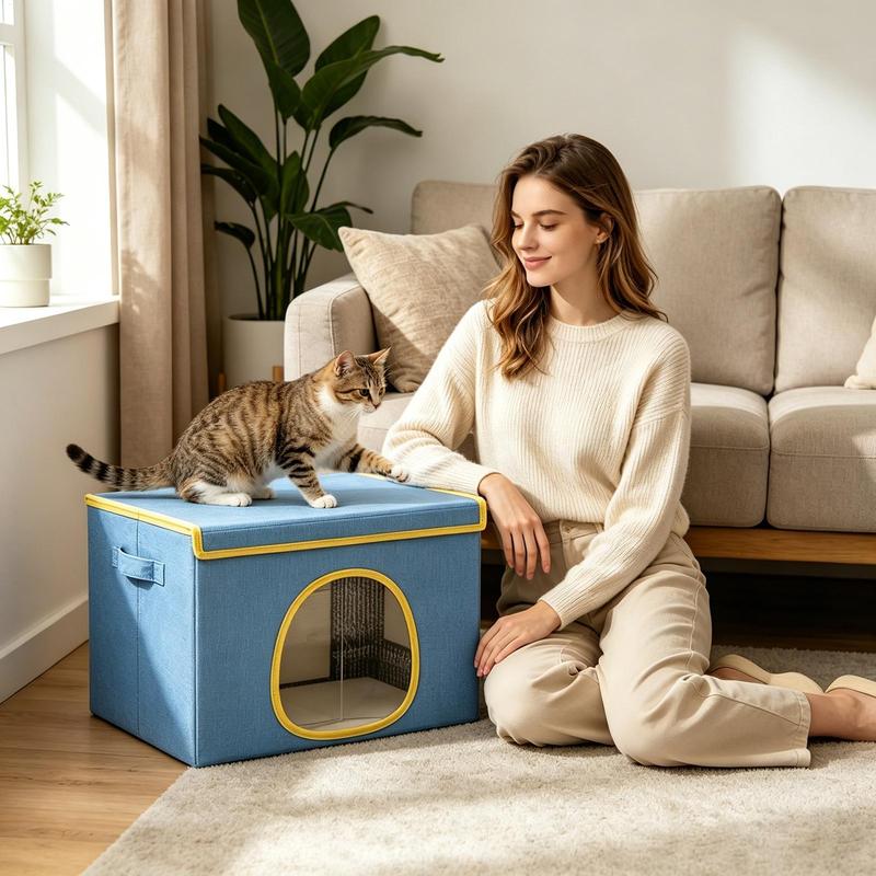 Cooling Outdoor Cat House Puppy Shelter with 6 Ice Packs Cooling Puppy Cave for Pet Parents Trainers Animal Lovers Apartment