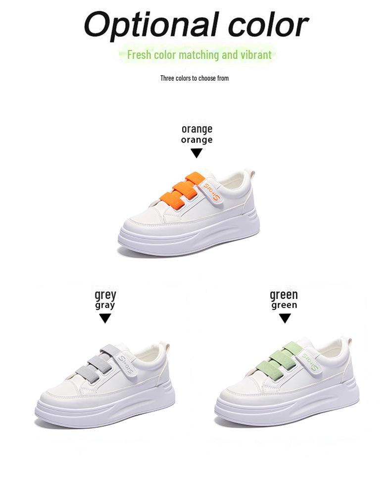 Chaussures de Course Velcro Blanches pour Femmes - Printemps 2025 Style Coréen, Respirantes et Élégantes (SH01)