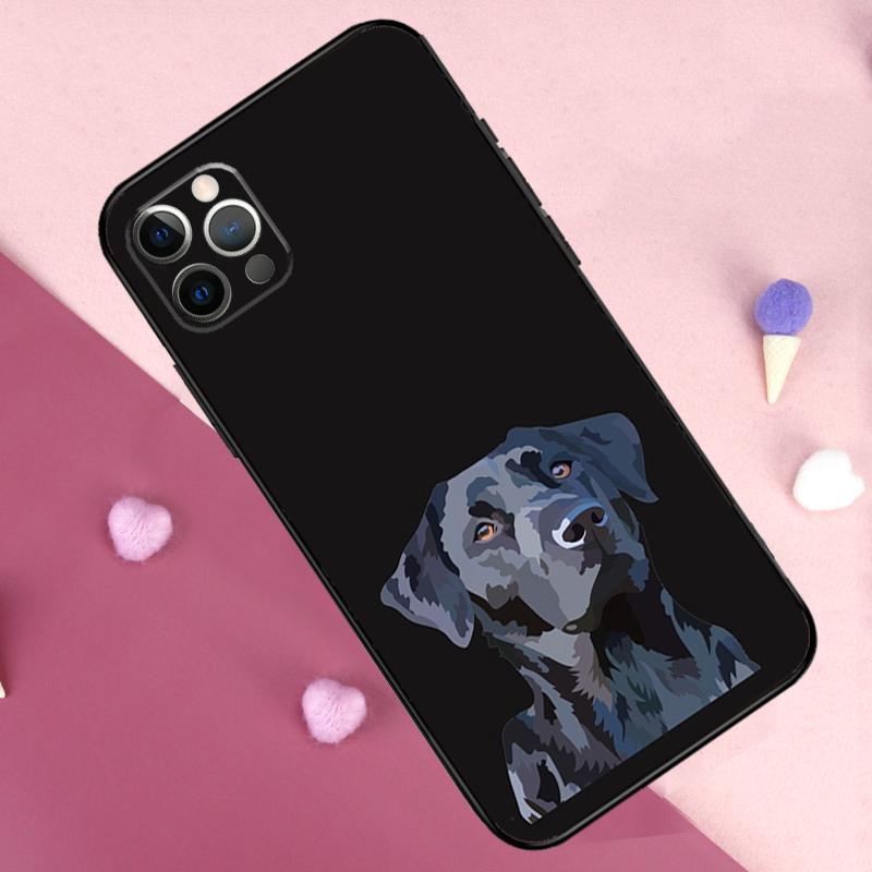 Black Labrador Dog Phone Case For iPhone 11 12 13 14 15 Pro Max Mini 14 15 Plus X XR XS Max 7 8 SE 2020 Cover