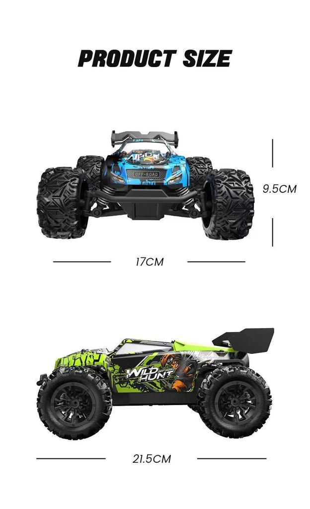 Remote Control 1:20 4WD Off-Road Big Foot Racing Car, High-Speed Climbing Toy, 2.4G