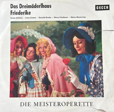 LP Record SONJA SCHNER LUISE CAMER DONAL Das Dreimderlhaus Friederike SLK16302P Decca Germany Classical Used