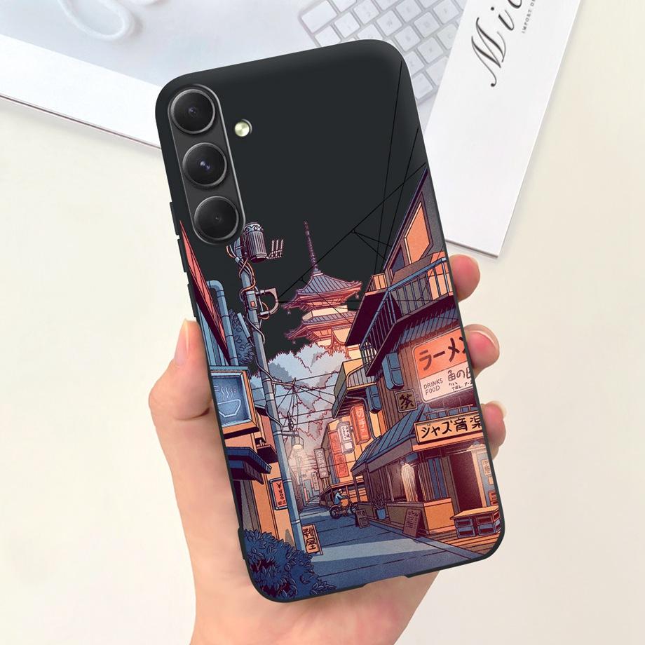 For Funda Samsung Galaxy A55 5G Case Daisy Stylish Painting Soft SIlicone TPU Bumper For Samsung A55 A55 5G GalaxyA55 Coque Etui