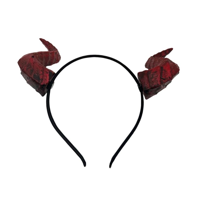 Dragon Horn Costume Headband for Theme Party Use, Plastic Horn Hair Accessory with Stage Show and Photo Prop Appeal