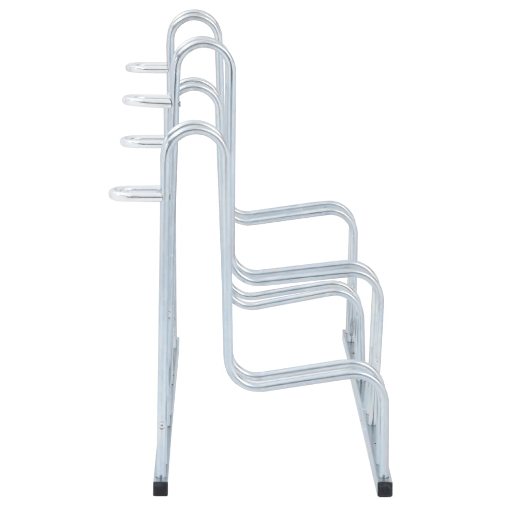 Vidaxl Stand for 4 Bicycles, Freestanding, Galvanized Steel