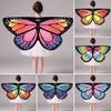 Halloween-Umhang Realistisch Aussehend Lebendige Farbe Atmungsaktiv Ultraleicht Leicht zu Tragen Verkleidung Chiffon Halloween Schmetterlingsflügel Kleinkind Cosplay Kostüm