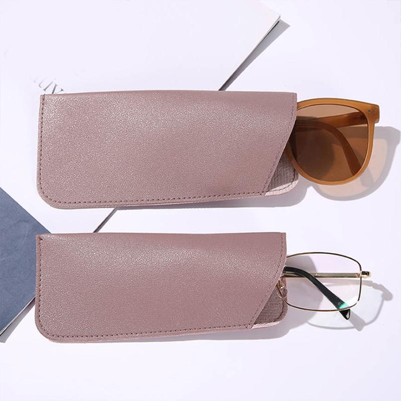 

1 шт., модная защитная сумка для очков в стиле ретро, ​​сумка для очков, чистый цвет, карман для очков, искусственная кожа