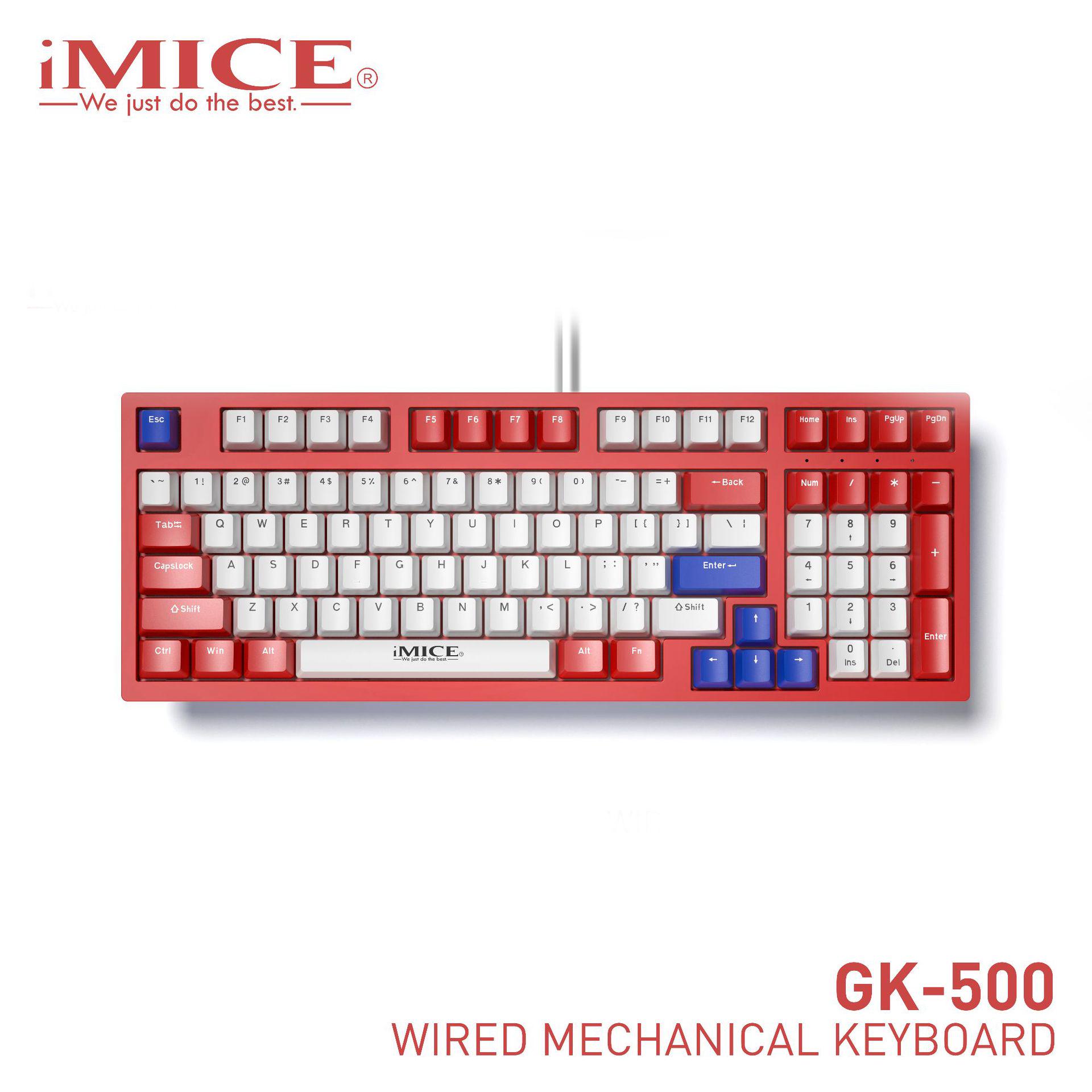 

Механическая игровая клавиатура IMICE с синими, красными, чайными и черными переключателями
