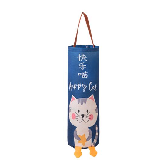 Waste Bag Organizer with Lanyard Bottom Opening Smooth Extraction Space-Saving Cartoon Pattern Garbage Bag Organizer Kitchen Supply