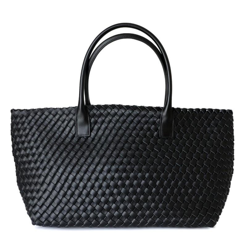 Borsa Tote in Pelle Intrecciata Grande Capacità Morbida Vera Pelle di Mucca Borsa a Spalla Borsa a Mano per il Pendolarismo Quotidiano Stile Urbano
