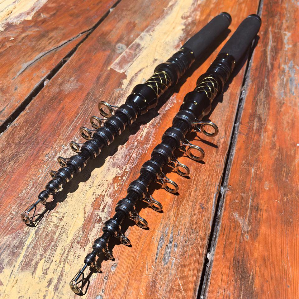 Ultra-compact, Universal High Carbon Fishing Rod for Freshwater & Seawater - Retractable, 28-tone, Long-casting, Ultra-hard.