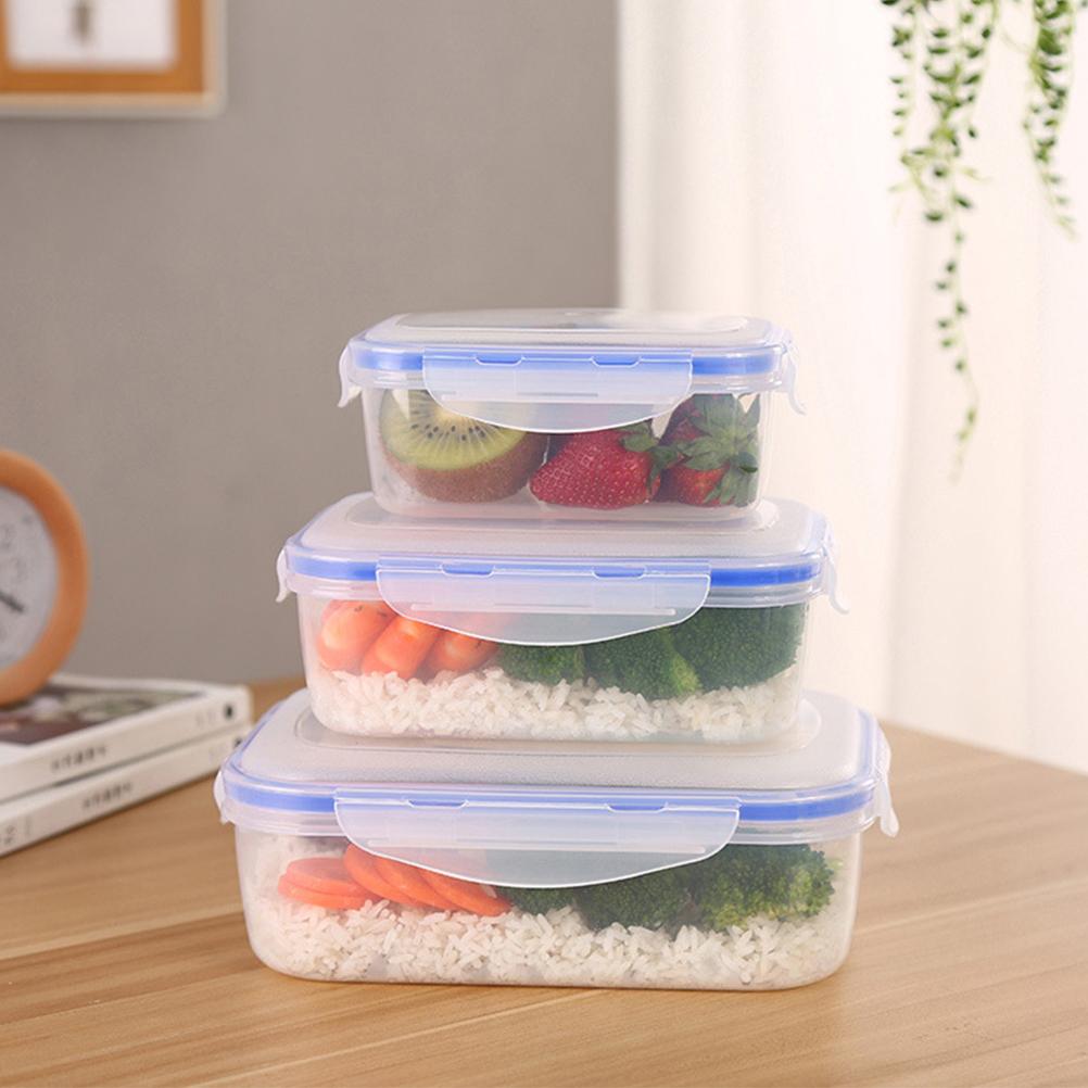Large size (1300ml) kitchen storage box food container microwaveable lunch box bento box