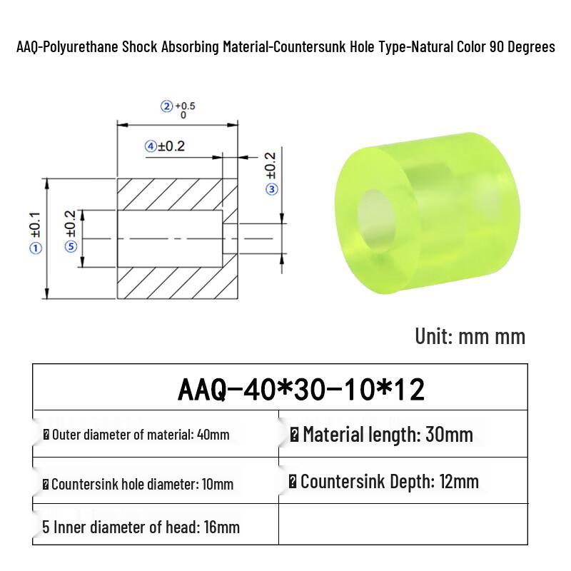 Polyurethane Machine Tool Vibration Damping Gasket Bushing