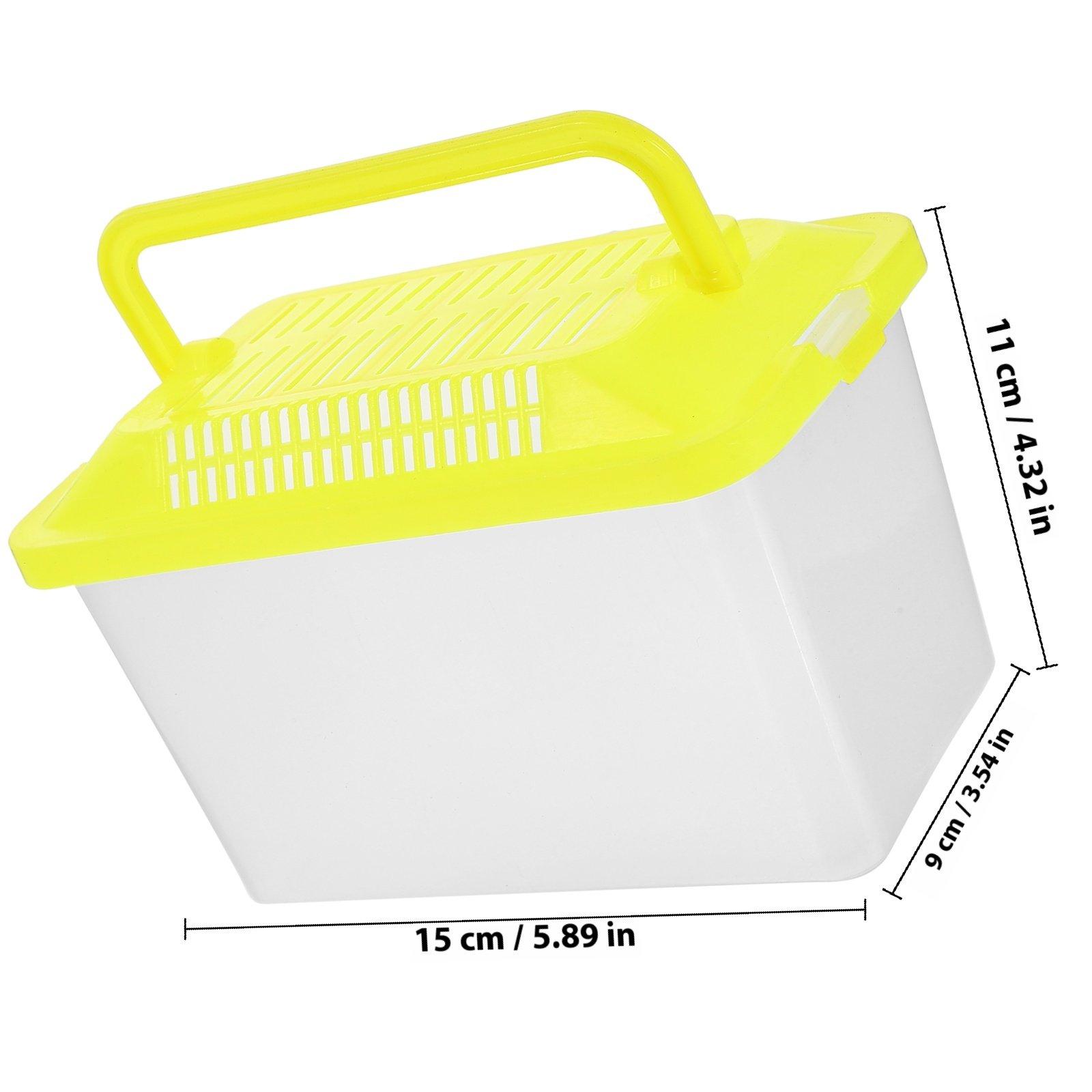 Smooth Surface Portable Turtle Tank Transparent Plastic Fish Tank for Reptile Feeding Compact Living Habitat Small Pet