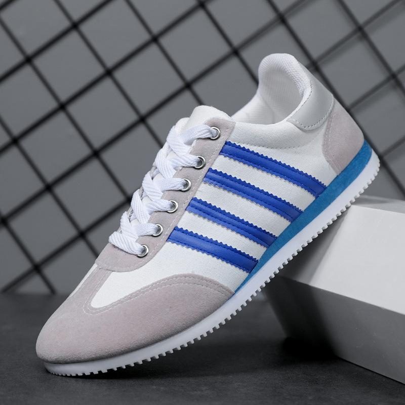 

Мужская обувь Forrest Gump, произведенная зарубежными производителями, дышащая, удобная и универсальная, корейская версия мужской повседневной обуви на шнуровке, нескользящая спортивная обувь. 44 серо голубой