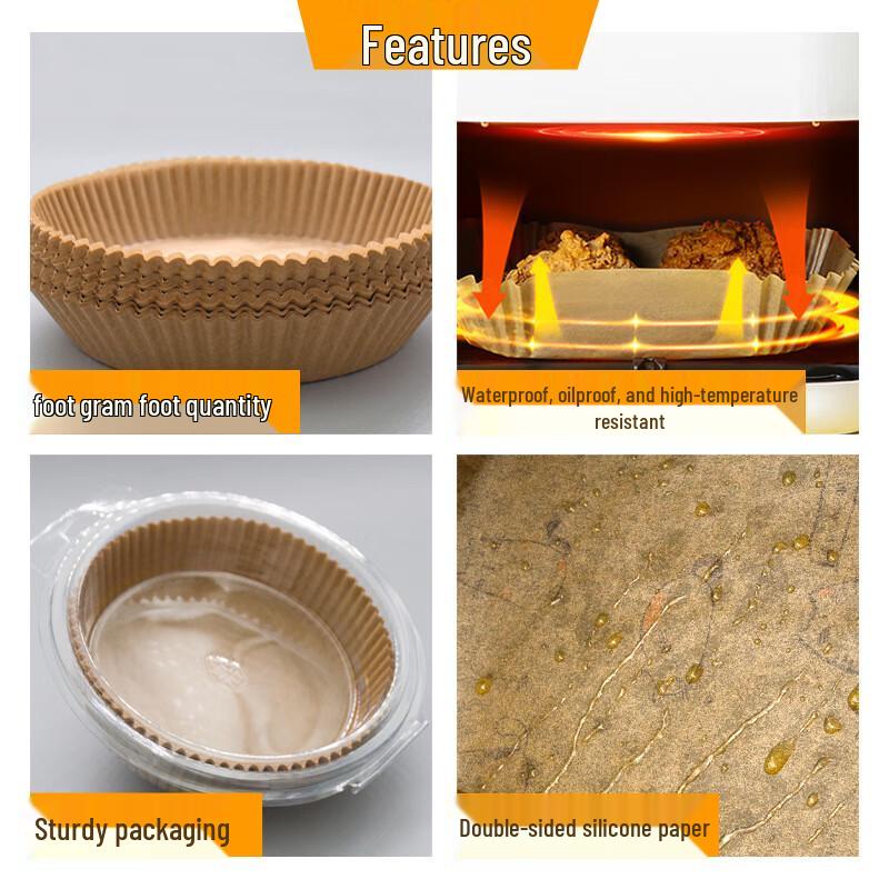 Changbaosen Rechteckige Heißluftfritteusen-Papierauskleidungen