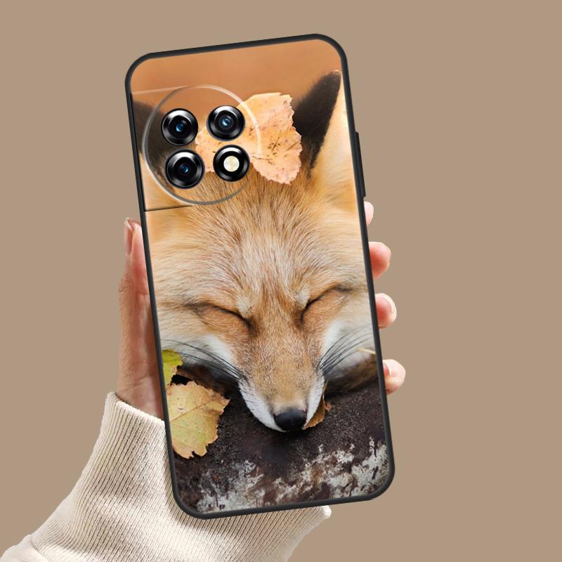 Cute Fox In Autumn Case For OnePlus 10T 8T 9R 10R 12R OnePlus 12 11 9 10 Pro Nord 2 CE 3 Lite N10 N20 N30 Cover