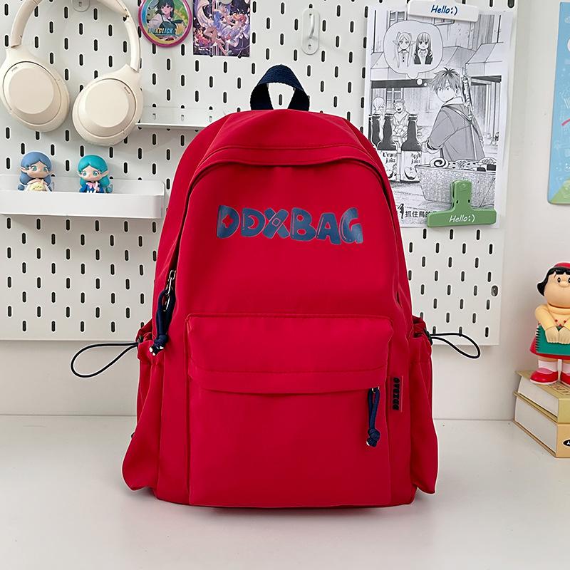 

Американский ретро школьный ранец женский для ученика средней школы рюкзак большой вместимости для старшеклассника легкий рюкзак размер рюкзака красный