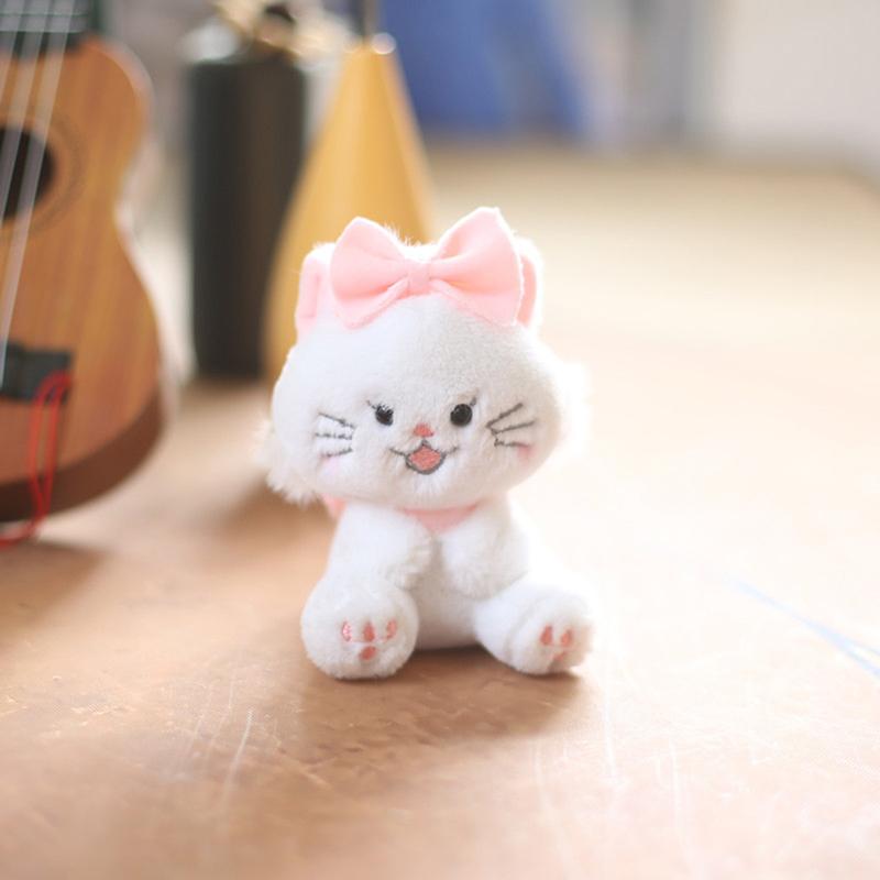 Lovely Cartoon Cat Pendant Keychain for Children Cute Plush Kitten Animal Keyring Llaveros