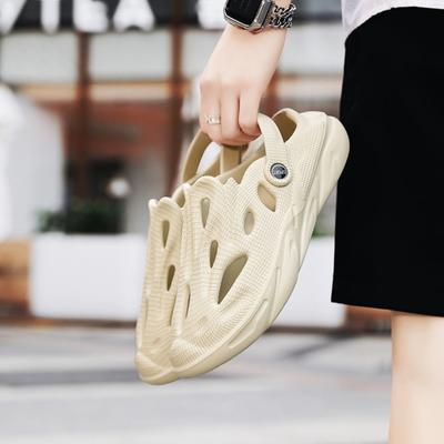 Slippers For Men Outdoor Sandals Man Beach Shoes Hole Adult Casual With 2025 New In Pvc 2024 Style High Quality Fashion Rubber