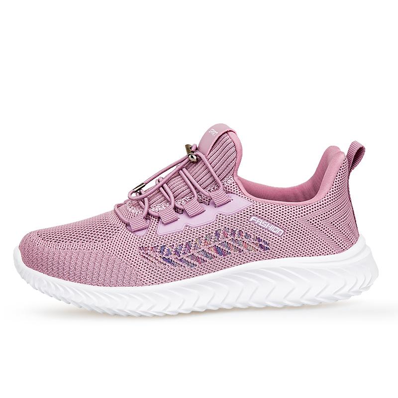 fashion 2024 New Fashion Autumn Winter Women's Shoes Sports Casual Shoes Flying Woven Mesh Flat Bottom Lace-up Sneakers Free Shipping