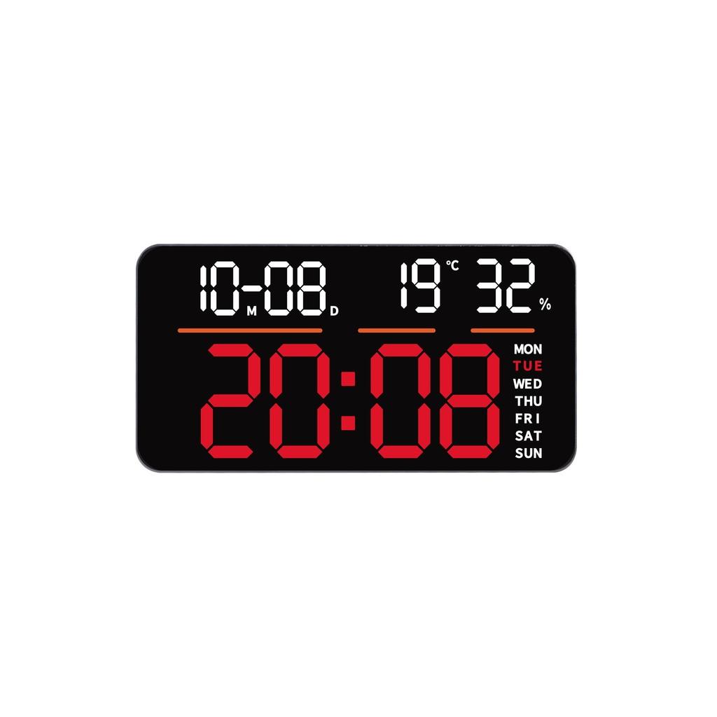 Modern Digital Wall Clock With Led Display And Temperature For Living Room Decor