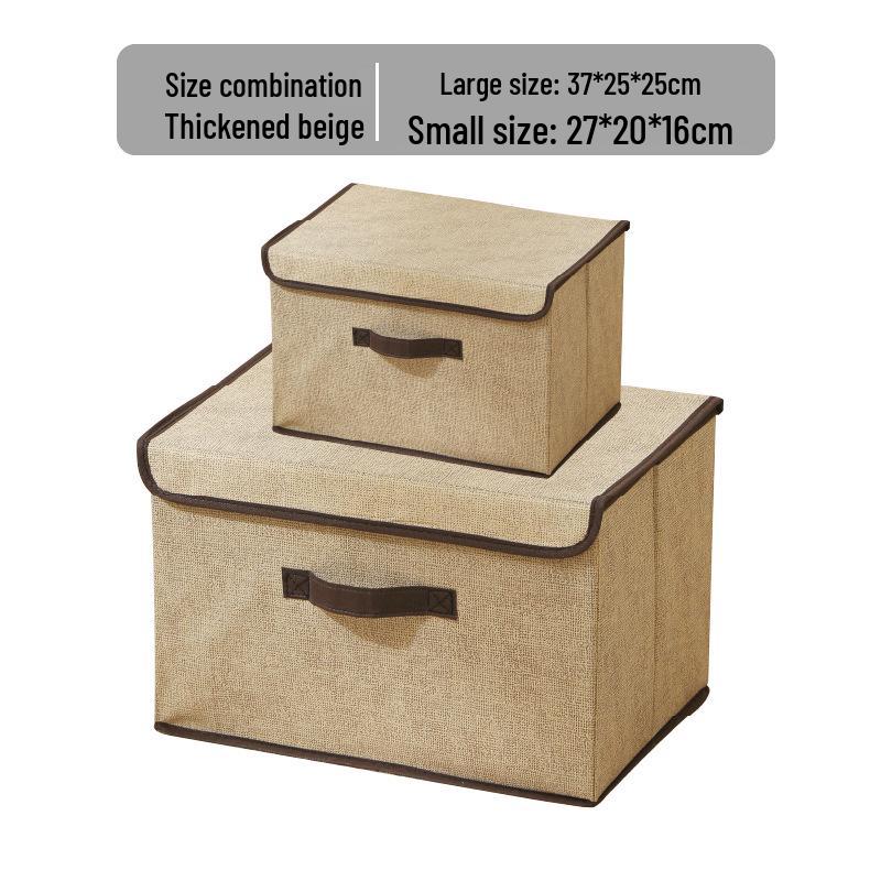 Foldable Dustproof Clothes Storage Box with Lid - Multifunctional Organizer for Clothing and Pants
