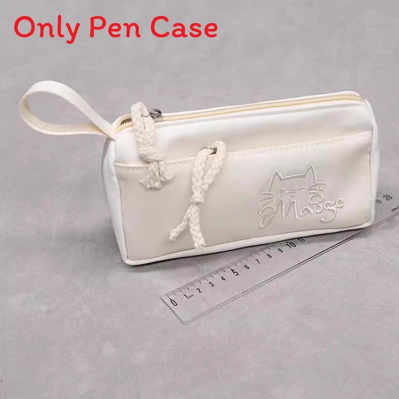 

Embroidered Nylon Pen Bag With Spacious Design For School And Office Supplies