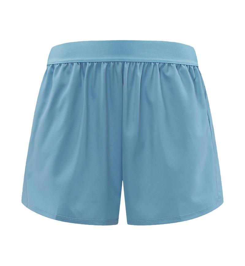 Women's Quick-Dry High Waist Running Shorts - Anti-Exposure, Fake Two-Piece Design with Inner Lining