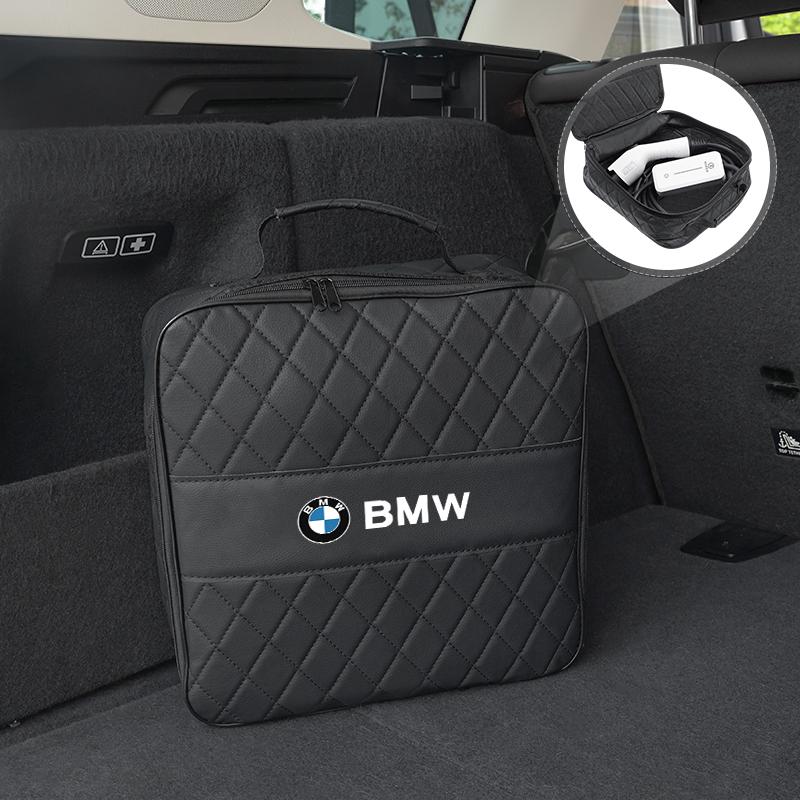 2026 Car Carbon Fiber Charging Gun Storage Bag Organizer Box Stickers For BMW G80 G06 G07 G42 G14 G15 G16 F20 F21 M2 M3 M4 M5 M6 KS6
