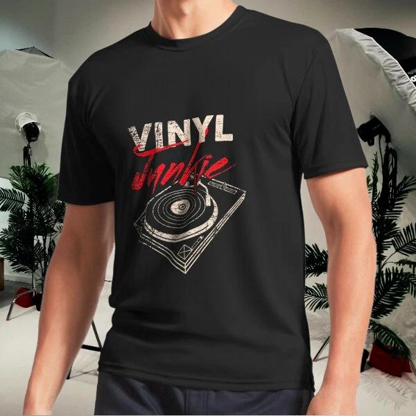 Men s and Women s T-shirts Vinyl Junkie Vinyl Record Retro XXXXL