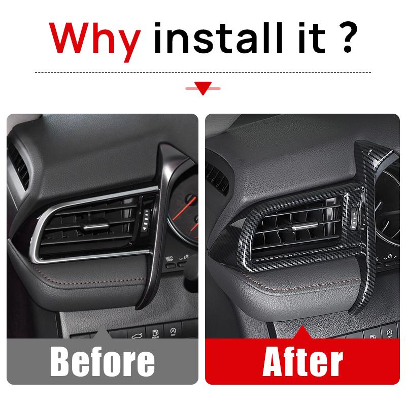 Car Accessories For Toyota Camry 70 XV70 2018-2024 2024 2024 ABS Interior Central Control Dashboard Trim Strip Carbon Stickers