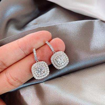 100% Sterling Silver 925 If Cut Diamond náušnice pro ženy Aretes De Mujer Aros Mujer Oreja zásnubní stříbro 925 šperky