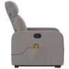 Massage Recliner with Rising Function Taupe Fabric