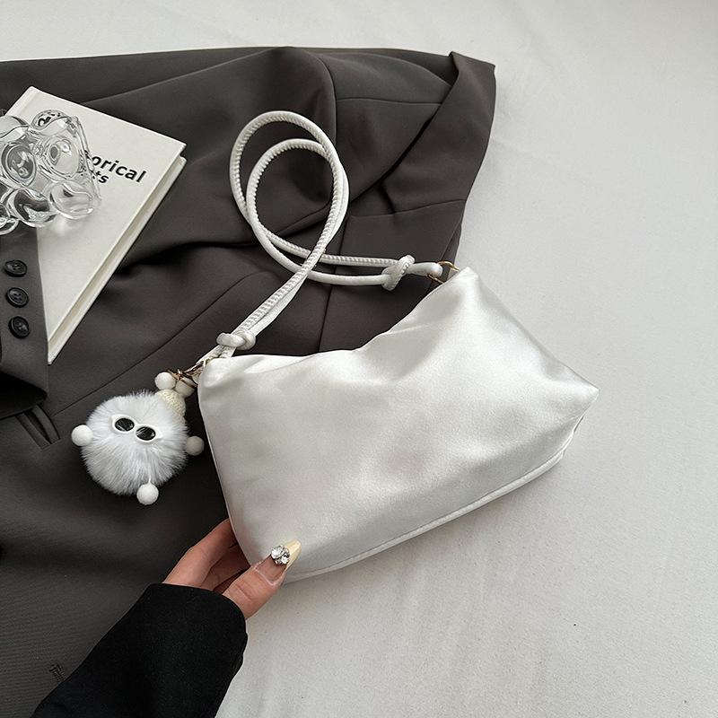 Temperament glossy satin armpit bag women's spring and summer new style fashion casual shoulder bag