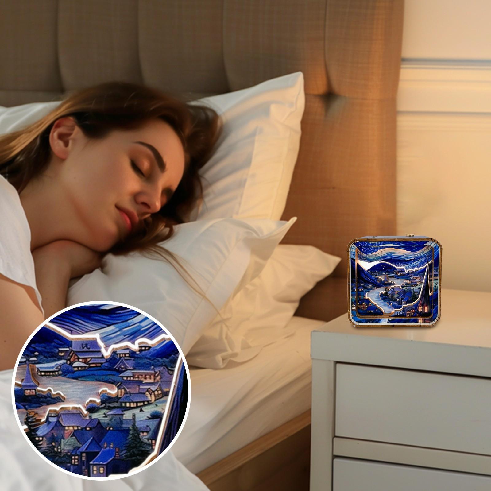 Деревянные пазлы 3D Ночник (Мир Динозавров) DIY поделки для взрослых 3D деревянные пазлы ночник для семьи и друзей One Size