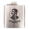 [A3083] - Alcohol Flask 'Gentleman' Chrome - 11x9. 5 Cm