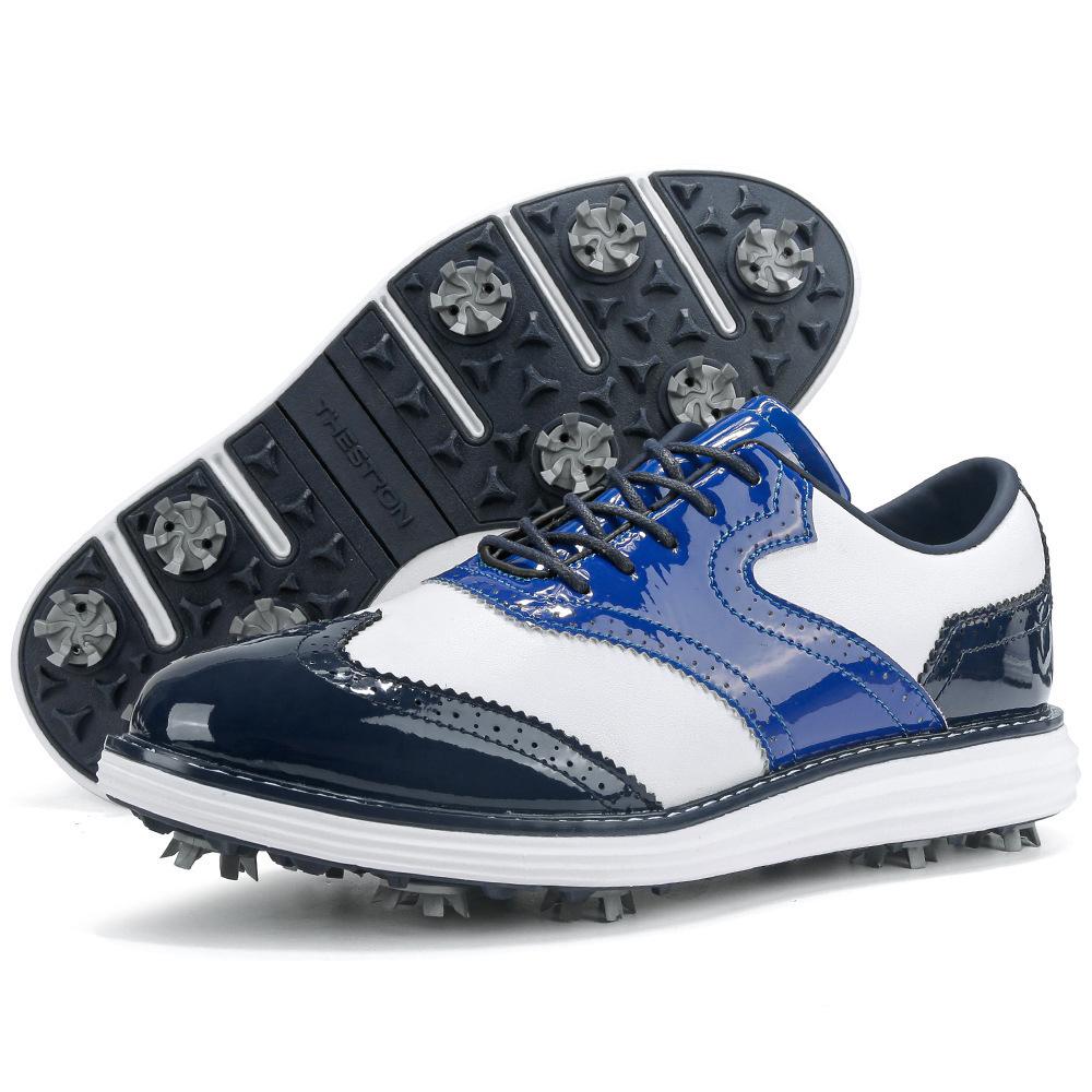 THESTRON Men's Professional Golf Shoes, Large Size 39-48, Spiked and Anti-slip Sport Footwear